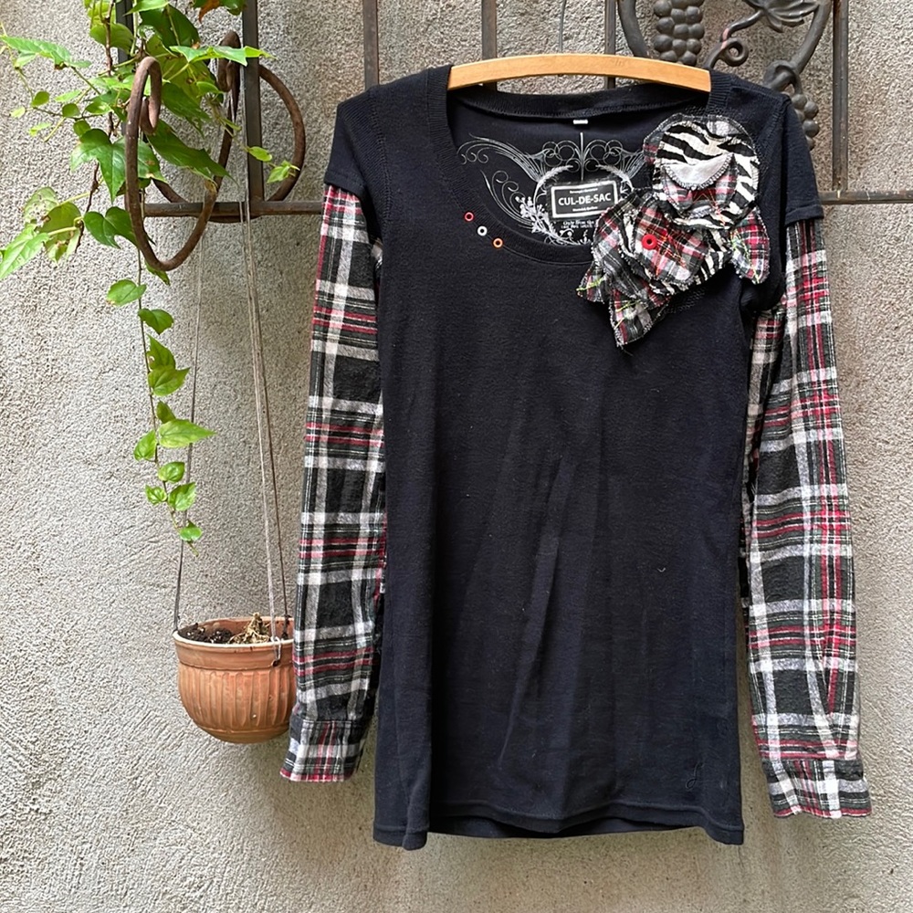 Funky Plaid T-shirt bought in Harajuku district